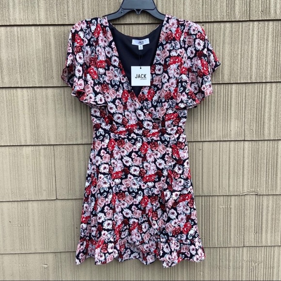 NWT Jack By BB DAKOTA Black Wrap Dress size 2 - Picture 4 of 8